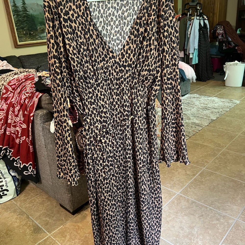 Never Fully Dressed Leopard Print Maxi Dress - Brown and Black
